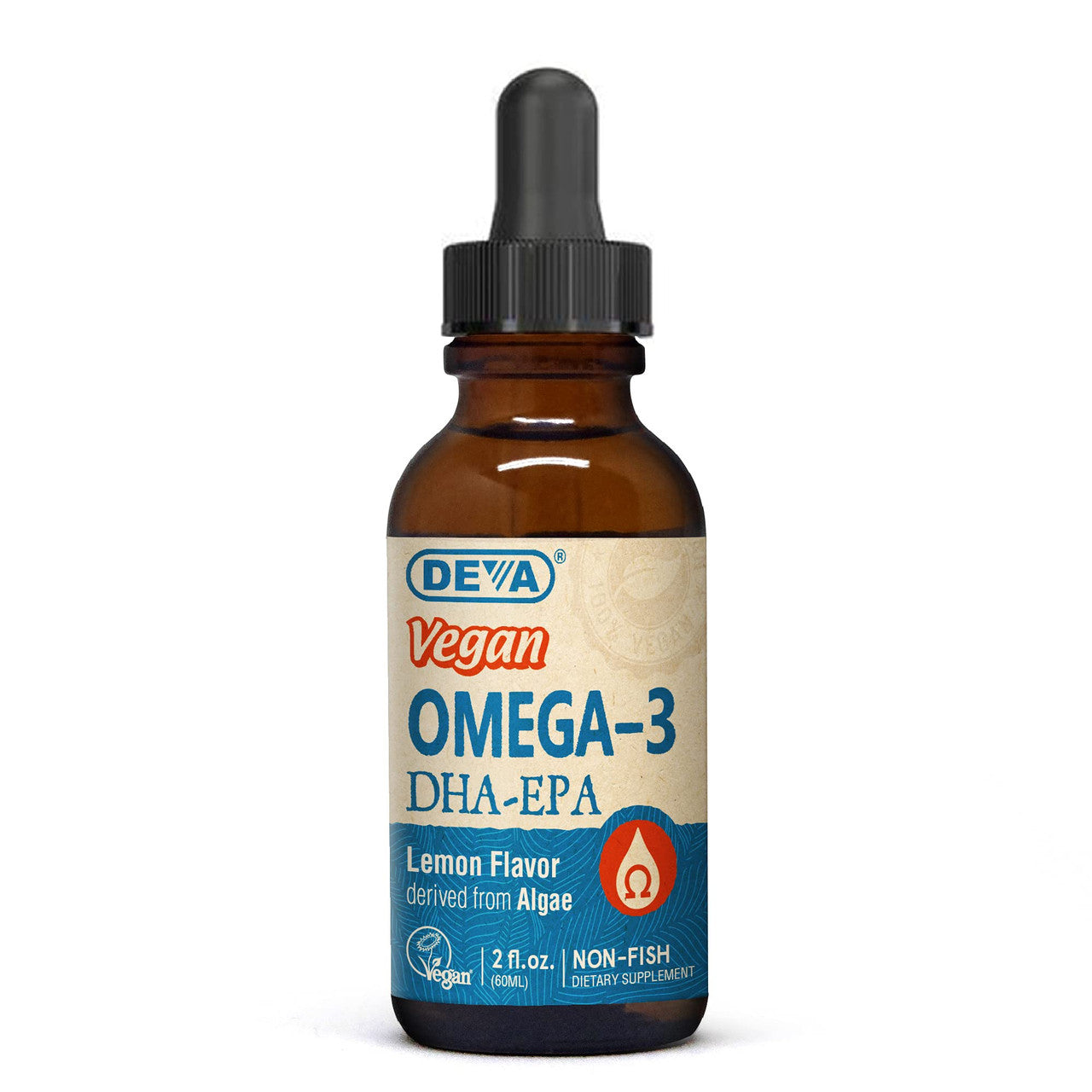 Deva Nutrition Liquid Omega-3 Dha-Epa Lemon, Vega, 2 Oz